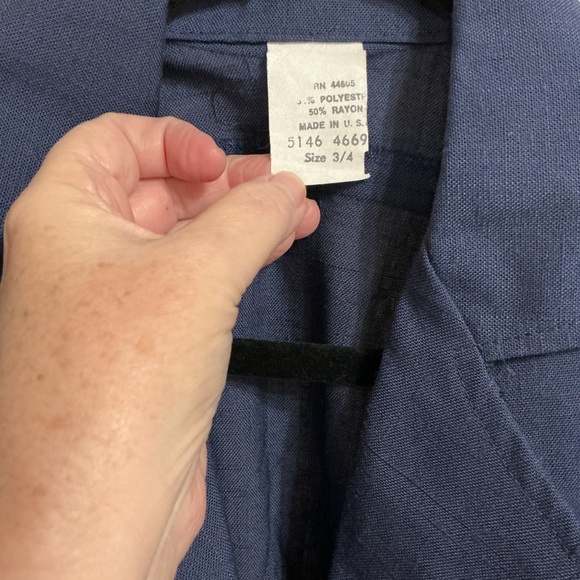 Vintage 1980s Deadstock Sears Navy Size 3/4 Juniors Blazer/Jacket-NWT - Picture 3 of 7